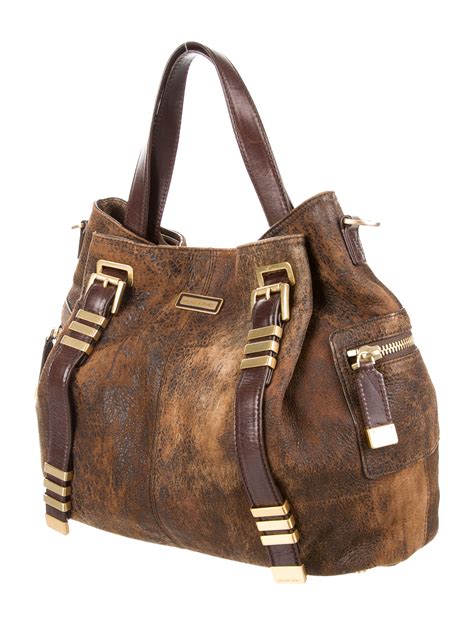 michael kors distressed leather tote|Michael Kors black leather handbag.